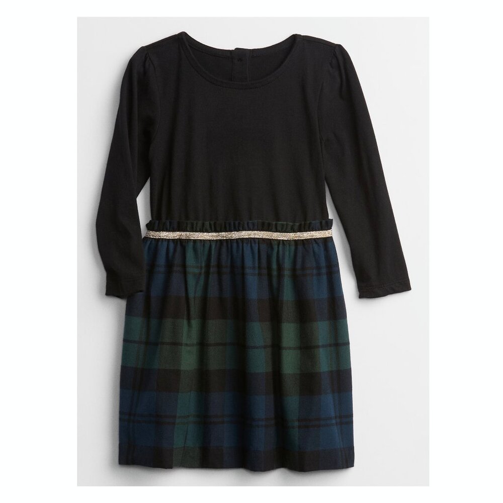 GAP Toddler Girls 2 in 1 Plaid Holiday Dress 5T